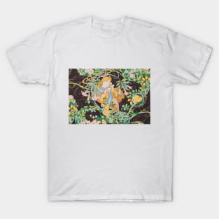 Woman with Flowers by Alphonse Mucha T-Shirt